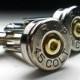 45 Colt Remington Nickel Bullet Head Grooms Cufflinks Set Wedding Set