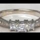 Wonderful Princess Cut Diamond Ring for Engagement, Anniversary Wedding Past Present Future Weighs 2.9 grams Size 6