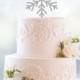 Snowflake Cake Toppers, Holiday Wedding Cake Toppers, Elegant Christmas Custom Cake Topper- (S126)