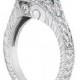 3/4ct  7x5mm Oval Forever Brilliant Moissanite Diamond Vintage Engagement Ring ENR7894
