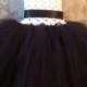 Tuxedo flower girl tutu dress, black and white tutu dress, flower girl dress, girl's wedding tutu dress, crochet tutu dress