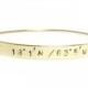 Gold LATITUDE & LONGITUDE Bangle Bracelet, Coordinate Bracelet, Personalized GPS Bracelet, Gold Bar Bracelet, Personalized Jewelry