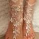 Copper frame bridal anklet, ivory frame Beach wedding barefoot sandals, bangle, wedding anklet, free ship, anklet, bridal, wedding