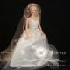 Miniature Replica Bridal Gown, 5806, Ballgown, Flower, Applique, A-line, Custom, Barbie, Dress,Veil, 1:6 Scale, Wedding Centerpiece, For Her