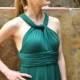Infinity Emerald Green dress / Infinity dress Convertible Versatile Satin Gown / Infinity ready to ship dress