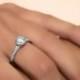 Round Shape Diamond Engagement Ring 14k White Gold or Yellow Gold Art Deco Diamond Ring