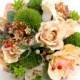 Wedding Flowers, Wedding Bouquet, Keepsake Bouquet, Bridal Bouquet, Ivory and Blush Coral Roses, Wedding Bouquet