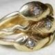 Unique Engagement Ring Snake Ring Victorian Raw Mine Cut Diamond Ring Antique Three Mine Cut Diamond Ring Gold 1800s Serpent Victorian Ring