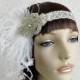 Vintage Inspired Silver Rhinestone Headband, 1920s Headband Flapper Womans Headband Great Gatsby Headpiece, 1920s Hair Accessory Roaring 20s