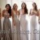 Grey Silver Bridesmaid Dress, One Dress Endless Styles - INFINITY Bridesmaids Dress,  CONVERTIBLE Bridesmaids Dress, Grey Ombre effect