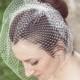 Full Birdcage Veil, Bridal Veil, Wedding Veil. Pouf Veil, Chic Vintage Inspired Veil *Sophia*