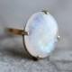 Rainbow moonstone Ring - 18k gold Moonstone ring - Valentines day - wedding ring - gold ring- promise ring