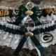 NFL Green Bay Packers white lace Wedding Garter set any size color or style