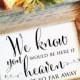 We know you would be here wedding memorial sign wedding remembrance sign in memory of wedding sign Rustic wedding sign (No Frame)
