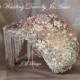 CRYSTAL BROOCH BOUQUET- Deposit Only for a Custom Draping Full Brooch Bouquet, Jeweled Bouquet, Jeweled Wedding Bouquet, Fancy Bouquet