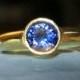 Blue sapphire engagement ring gold wedding ring - Princess Bride Kate