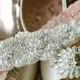 ELISABETH - Peach Garter - Wedding Lace Garter - Individual Or Set - Ivory/White/Peach Lace Garter -Rhinestone Wedding Garter - Trow Garter