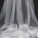 Bridal Veil Swarovski Crystal Rhinestone Edged Sheer 108 Inch Long Cathedral Length Wedding Veil