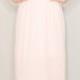 Pale pink Bridesmaid dress Long chiffon dress Party dress