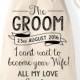 Personalised vintage rustic groom gift bag for the Big Day great wedding gift bag for your husband to be