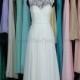 White/ Ivory Lace & Chiffon Long Bridesmaid Dress, Sweetheart Floor Length Bridesmaid Dress
