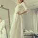 Long  Wedding Dress with Handmade Pearls embellishments - "Katie", Romantic wedding gown, Classic bridal dress, Custom dress, Rustic gown