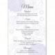 Wedding Menu Template DIY Menu Card Template Editable Word File Instant Download Gray Silver Menu Floral Menu Rose Printable Menu 4x7inch