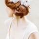 Wedding Headpiece lace Bridal Headpiece Pearl comb Leaves Headpiece - Style 316