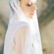 Bridal Veil, Juliet cap Veil, Beaded Veil, Lace Bridal Veil, crystal Veil - Style 303