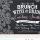CHALK BRUNCH Custom Bridal Brunch Invitation Card // Brunch With The Bride Invitation // Bridal Shower Invitation