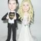 Custom wedding cake topper funny Batman Theme cartoon bride and groom figure miniature