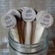 Wooden Drink Stirrers Personalized for Wedding Coffee Stirrer Stir Sip Repeat - Set of 25 - Item 1581