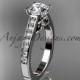 14kt white gold diamond unique engagement ring, wedding ring ADER114
