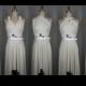 Multiway Butterfly Hem Short Tea Knee Length Wedding Bridesmaid Dress White Convertible Infinity Wrap Dress
