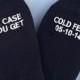 Embroidered Grooms Socks ‘in case you get cold feet’™ WITH CUSTOM DATE Wedding Gift Idea, Mens Wedding Socks Gift from Bride, Groom Wedding