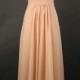 Blush Bridesmaid Dress, A-line Floor-length Chiffon Bridesmaid Dress