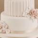 Roses And Stripes 3 Tier Wedding Cake