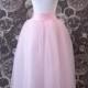 Pink Tulle Skirt -with Dropped Lycra Waistband - Adult Tea Length Tutu, Crinoline or Petticoat - Custom Size