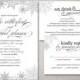 Winter Snowflake "Kylie" Wedding Invitation Suite - Classic Modern Whimsical Script Invitations - DIY Digital Printable or Printed Invite