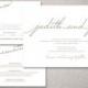 Modern Script "Judith" Wedding Invitations Suite - Rustic Handwritten Calligraphy Clean - Custom DIY Digital Printable or Printed Invitation