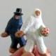 Wedding Cake Toppers - Small Super Fancy Bigfoot and The Abominable Snowman Tie the Knot