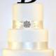 6" Monogram Acrylic Wedding Cake Topper in Any Letter A B C D E F G H I J K L M N O P Q R S T U V W X Y Z