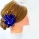 Royal blue fascinator Flower hair pin Royal blue fascinator Wedding hair flower Wedding hair accessories