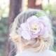 Silk Chiffon Rose, Bridal Accessories, wedding Flower Hair Clip, Bridal Hair Clip, Flower for Hair