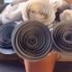 Paper flowers - Gray - Light Gray - Large Stemmed - wedding - home decor - baby shower - Centerpieces - Table Decor - Dining Room -