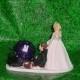 Northwestern Wildcats Football Grooms Wedding Cake Topper-College University Sports lover Bride and Groom Couple Purple and White Fan