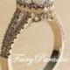 2 Carat Art Deco Halo Engagement Ring / Promise Ring, Round Cut Lab Created Diamond, Split Shank, Free Ring Box ( Fairy Paradise )