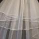 2 Tier Shoulder Length Veil- 15" 20". PENCIL EDGE Bridal Veil,weddingVeilHen night veil, Holy communion Veil with detachable comb