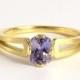 SAPPHIRE 18k GOLD Engagement Ring 'TWIN' 