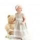 Linen girl dress - Linen baby girl dress and headband set - Flower girl dress and headband - Junior bridesmaid dress